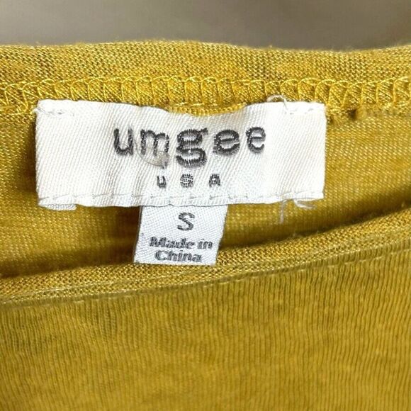 UMGEE Color Block Mixed Media Waffle Knit Top Womens Size S Boho Multicolor - Picture 4 of 6